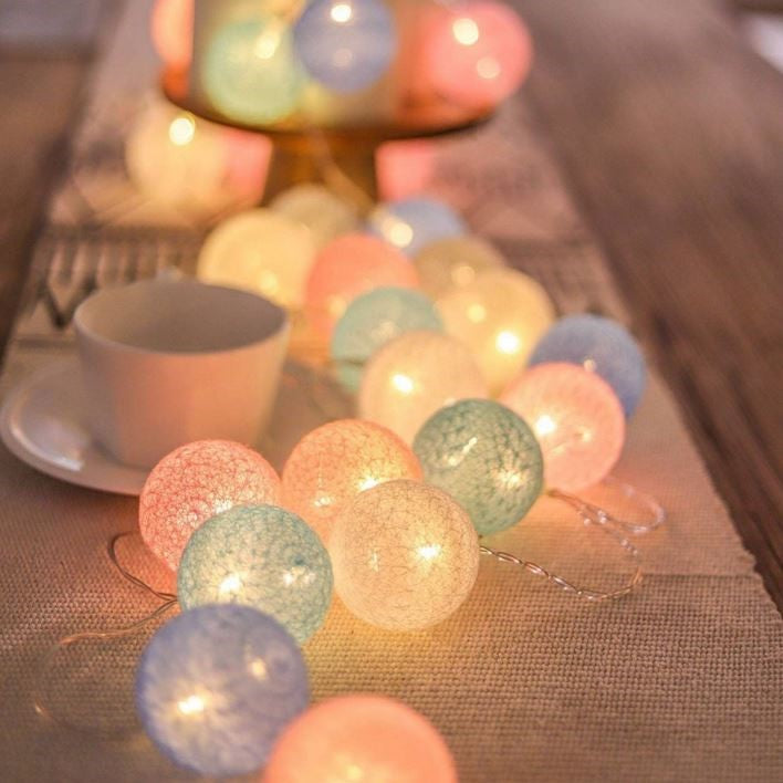 LumiKugel | Baumwollball-Lichterkette für stimmungsvolle Akzente