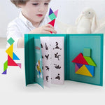 Magnetisches Holztangram-Puzzle für kreative Kinder