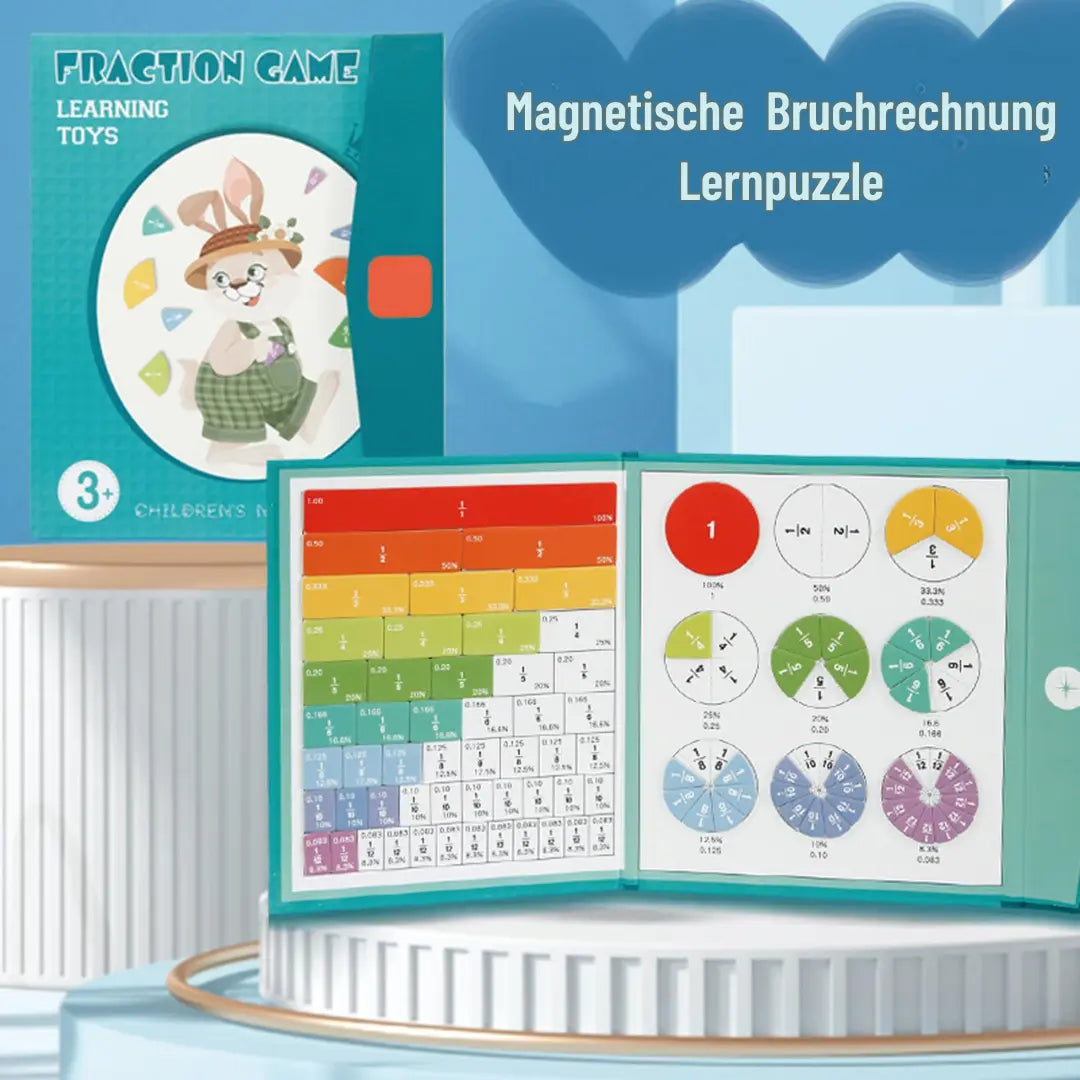 Magnetisches Bruch-Lernset: Mathematikspielzeug für Kinder ab 6 Jahren