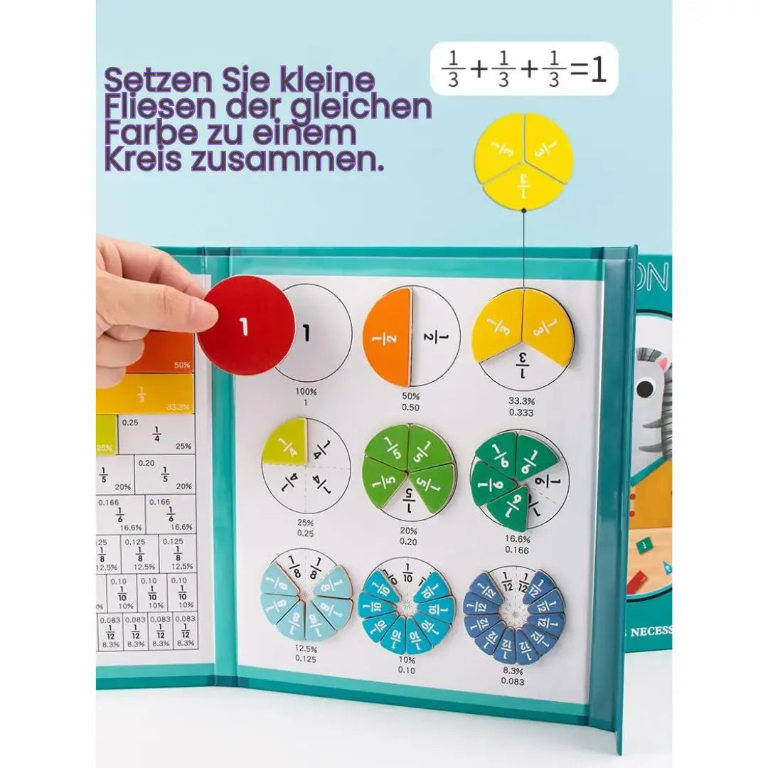 Magnetisches Bruch-Lernset: Mathematikspielzeug für Kinder ab 6 Jahren