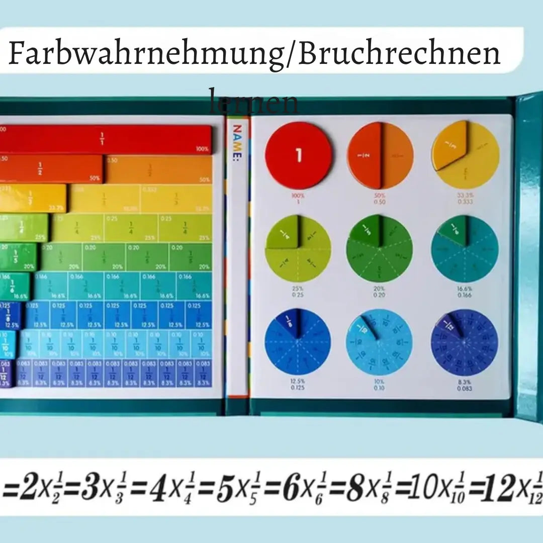 Magnetisches Bruch-Lernset: Mathematikspielzeug für Kinder ab 6 Jahren
