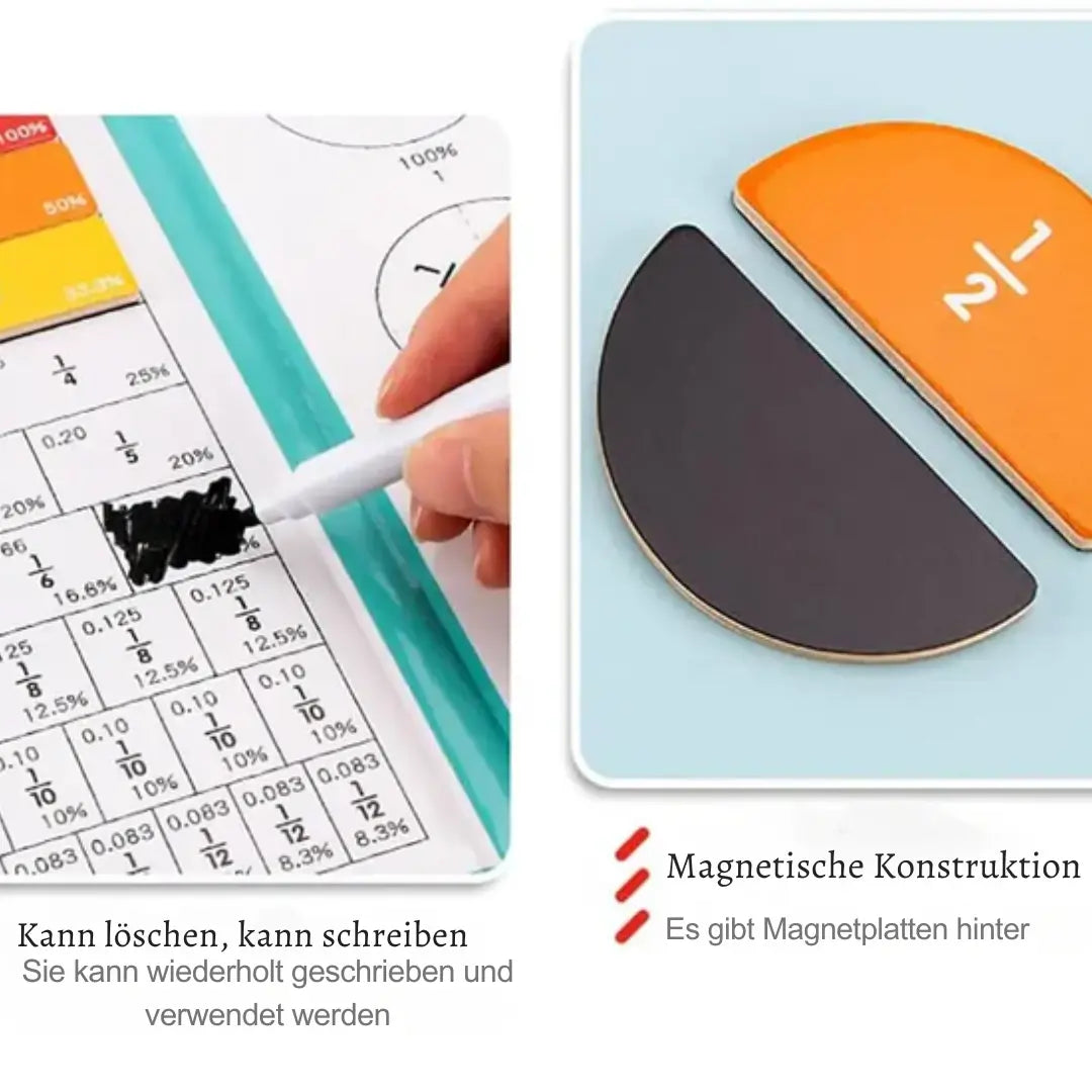 Magnetisches Bruch-Lernset: Mathematikspielzeug für Kinder ab 6 Jahren
