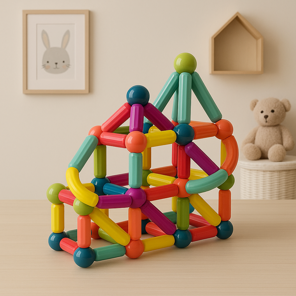 Bunte Magnetbaukästen für kreative Kinder