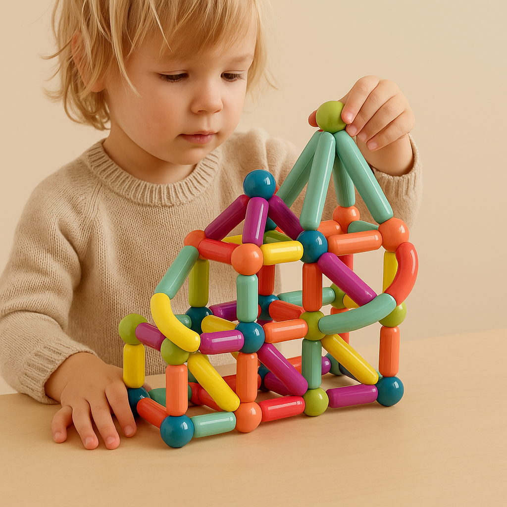 Bunte Magnetbaukästen für kreative Kinder