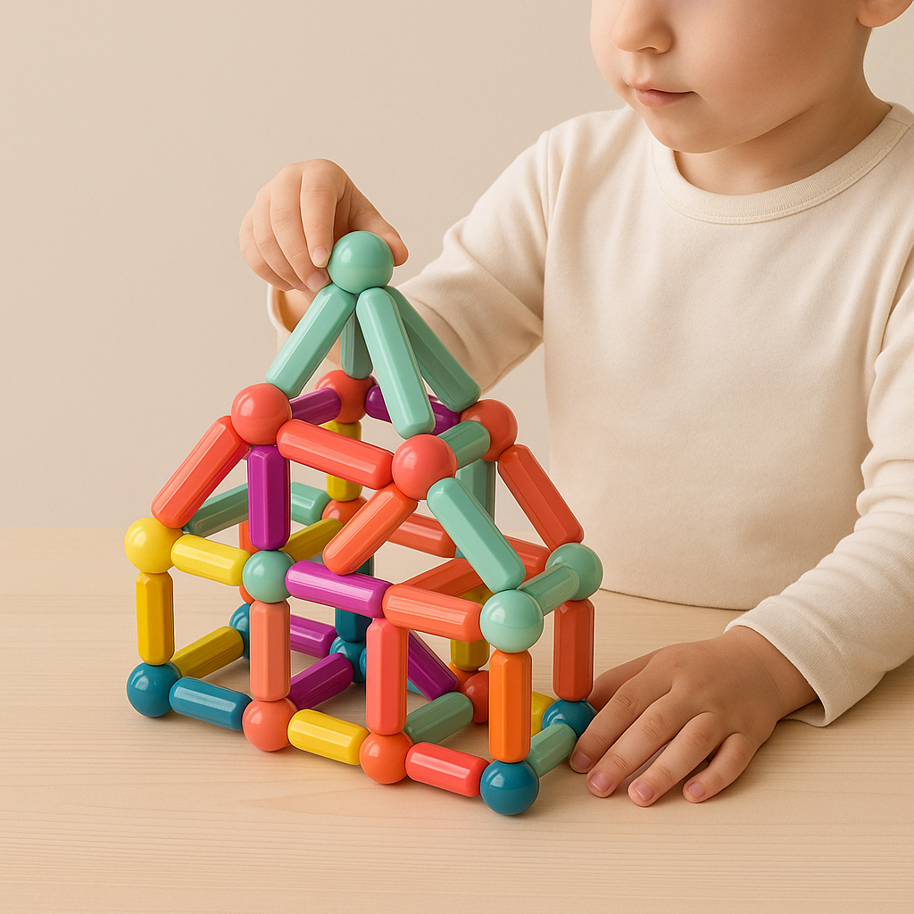 Bunte Magnetbaukästen für kreative Kinder