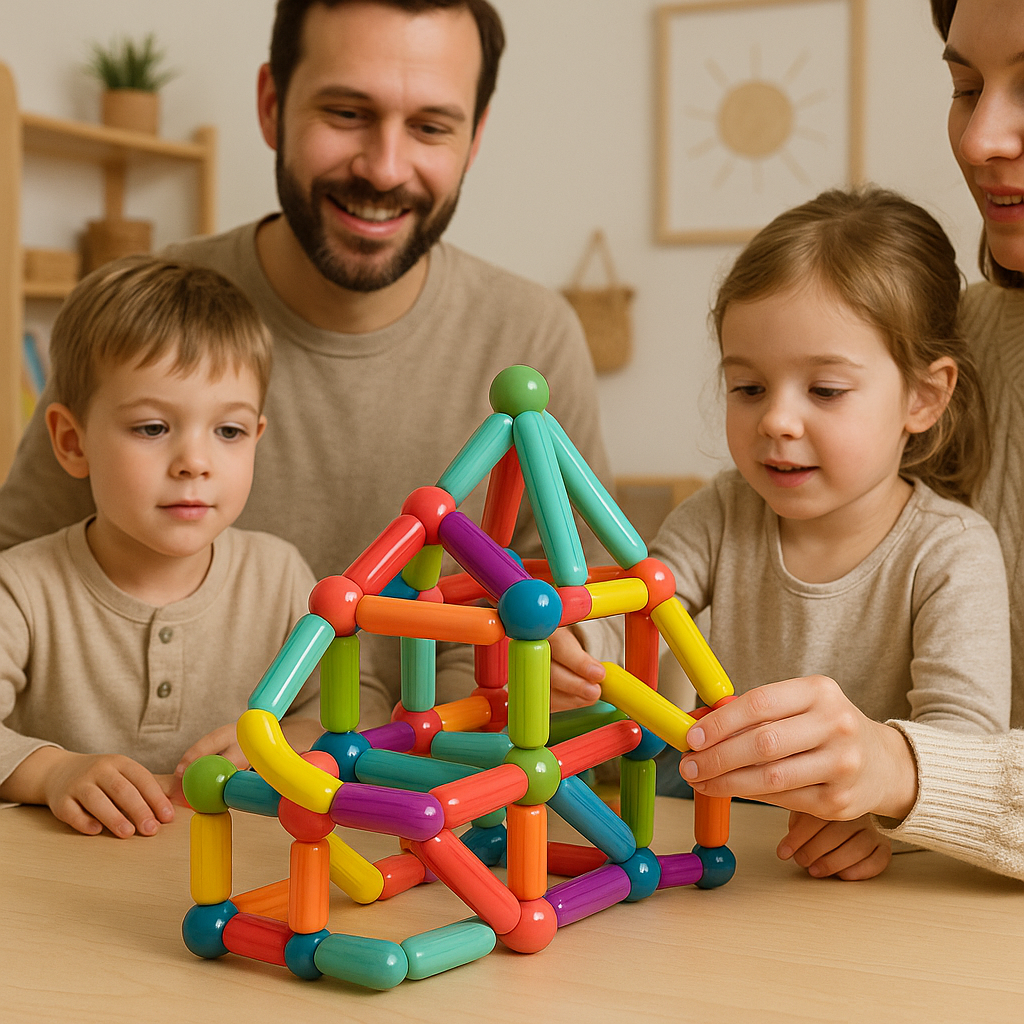 Bunte Magnetbaukästen für kreative Kinder