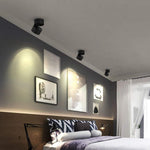 Schwenkbares LED-Deckenstrahler in stilvollem Schwarz und Weiß