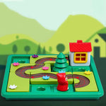 Puzzle und Geschicklichkeitsspiel mit Rotkäpchen im Montessori-Stil