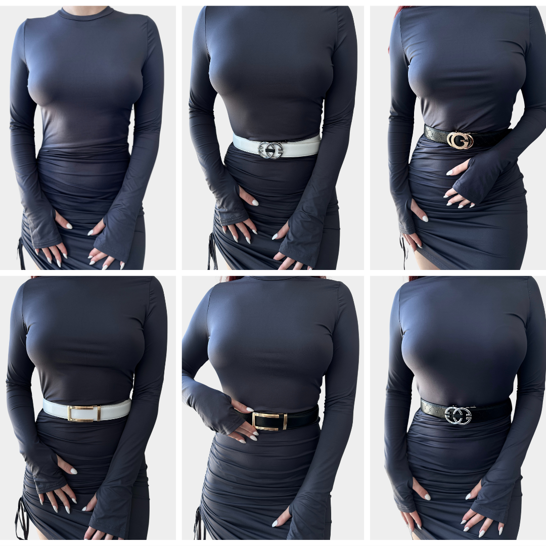 Stylish Men's Belt with Automatic Buckle | Elegance & Flexibility