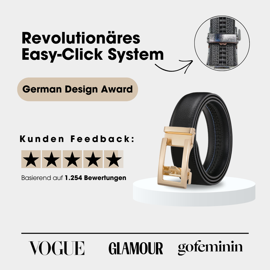 Stylish Men's Belt with Automatic Buckle | Elegance & Flexibility