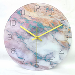 Elegante Wanduhr im Marmorlook – Stille Quarz-Uhr mit goldenen Ziffern