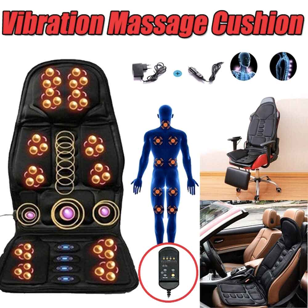 Entspannende Massageauflage für Nacken und Rücken mit Wärmefunktion