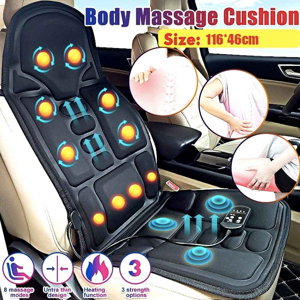 Entspannende Massageauflage für Nacken und Rücken mit Wärmefunktion