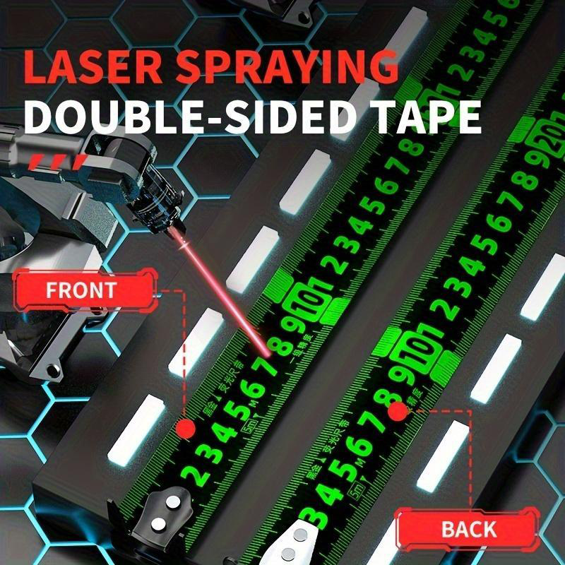Praktisches Maßband mit Leuchtstreifen und Lasergravur