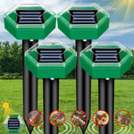 Effektiver Erdmännchenabwehr 4er-Set | Solarbetrieben und Wetterfest | Einfache Installation
