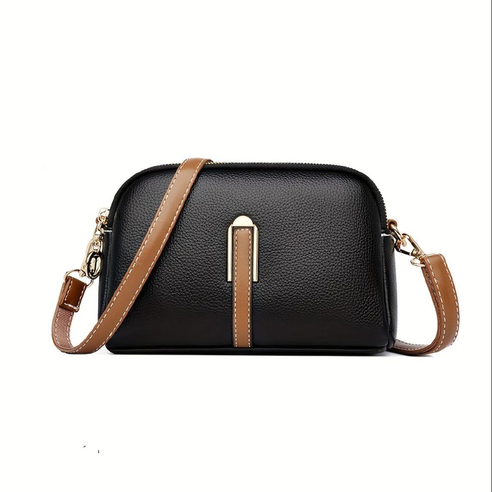 Elegant women's shoulder bag with a unique texture