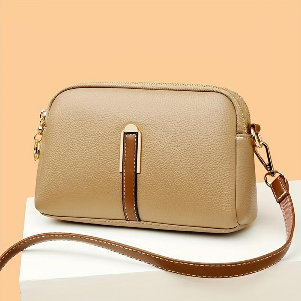 Elegant women's shoulder bag with a unique texture