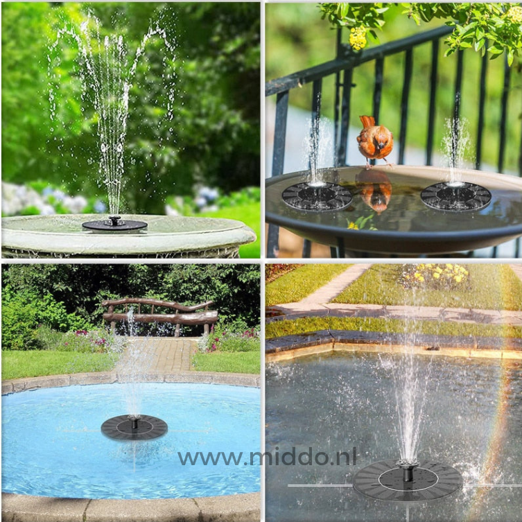 Solar-Powered Garden Water Feature | Sustainable Water Dispenser for Birds and Ponds
