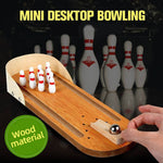 Mini Bowling - Compact Wooden Bowling Fun for Indoors