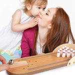 Mini Bowling - Compact Wooden Bowling Fun for Indoors