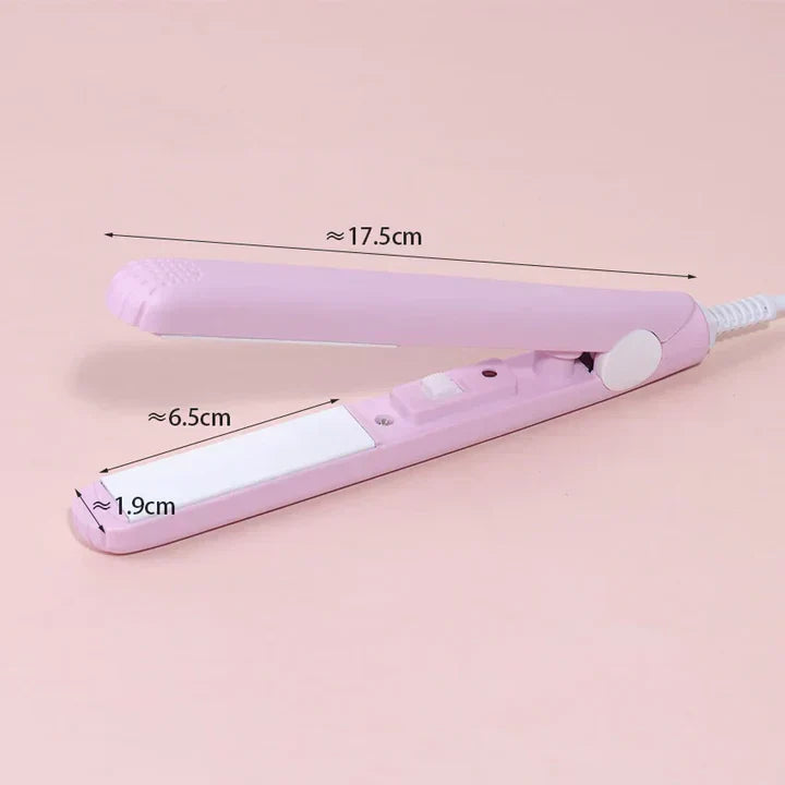 Compact 2-in-1 Travel Hair Straightener and Curler