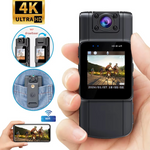 Kompakte 4K Kamera mit drehbarem Objektiv und Bewegungsdetektion