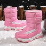 Winterstiefel für Kinder mit Klettverschluss – Weiches Plüschfutter