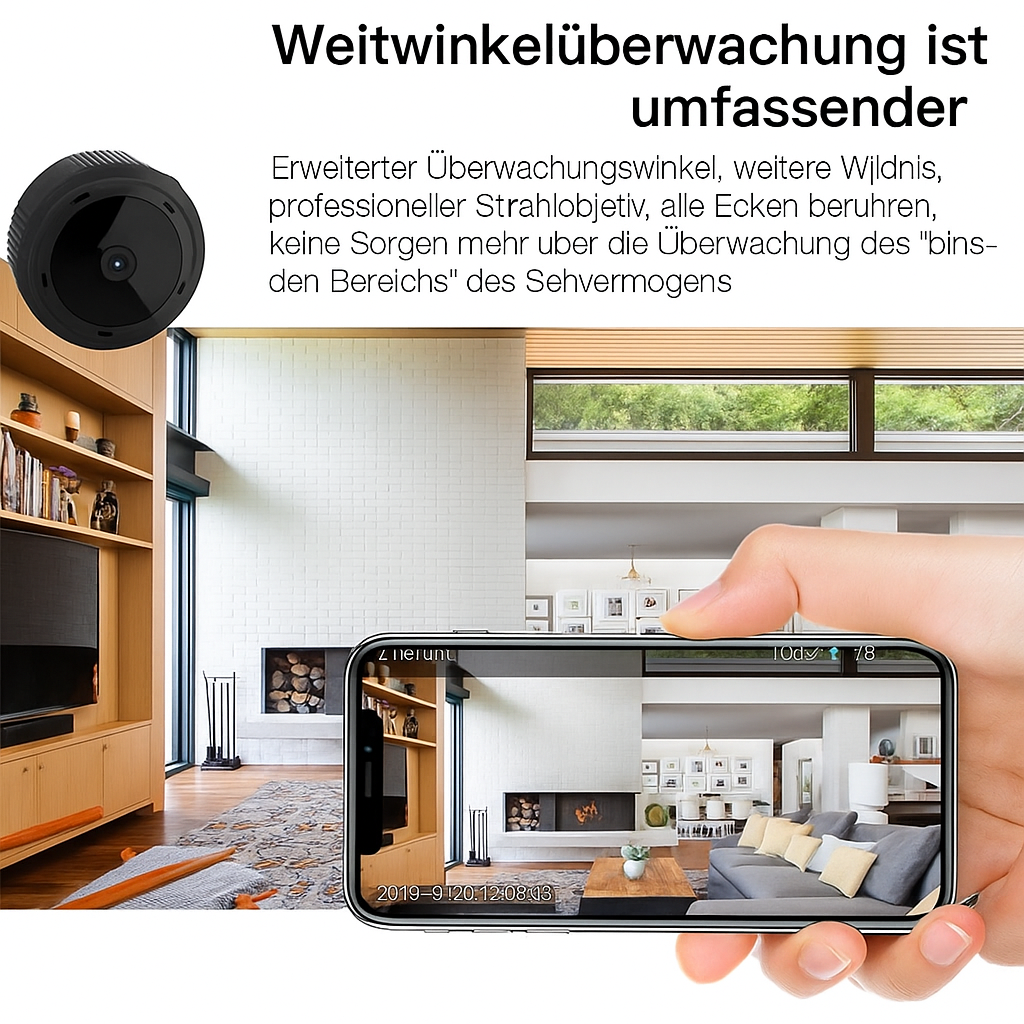 Kompakte WLAN Überwachungskamera mit Nachtsichtfunktion