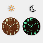Elegant Quartz Wall Clock with Soft Lighting – Timeless Design for Your Home
