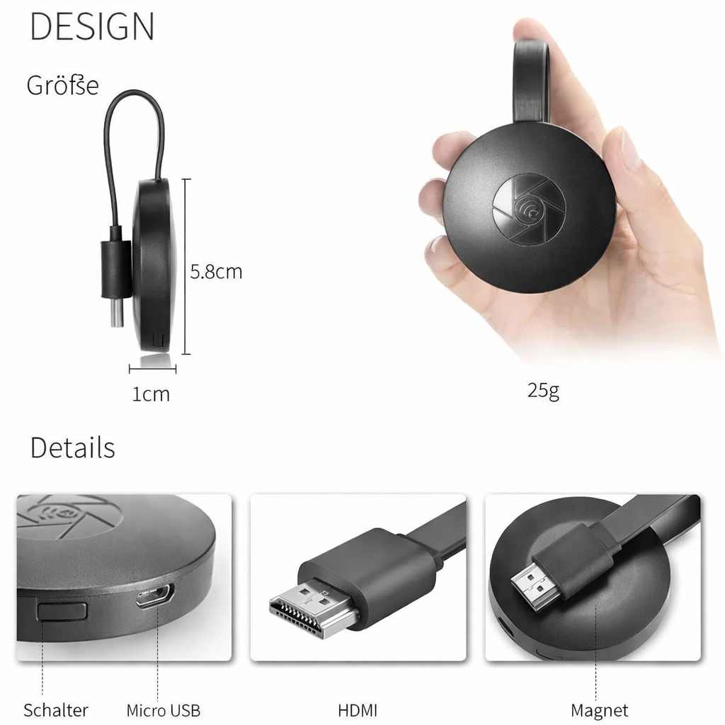 SmartView | Drahtloser HD Bildschirmadapter für Streaming
