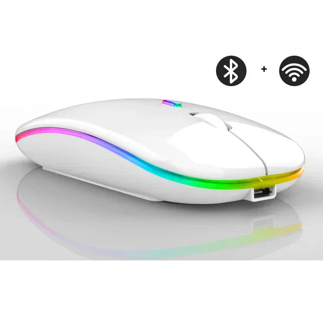Kabellose Maus mit RGB-Beleuchtung – Akku-Frei