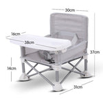 Comfortable high chair for babies and toddlers when camping