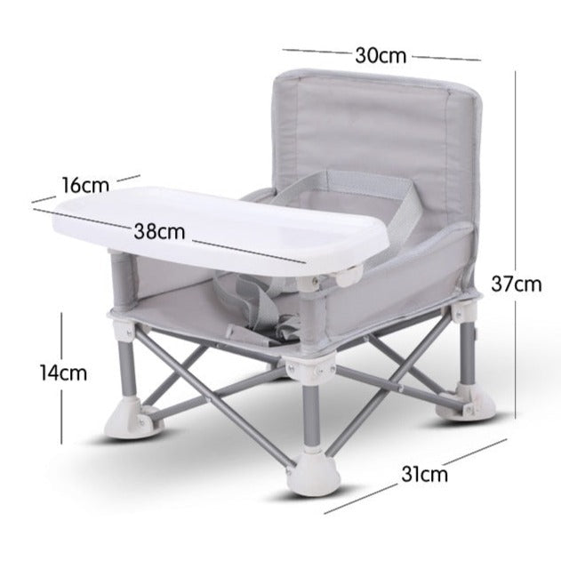 Comfortable high chair for babies and toddlers when camping