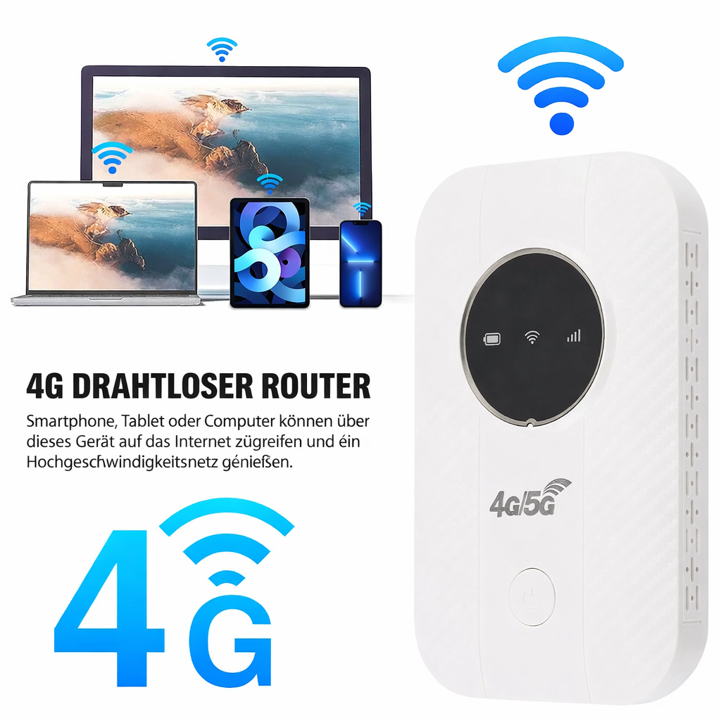 Mobiler WLAN-Router | 4G LTE Hotspot | Schnell und Tragbar | SurfBuddy