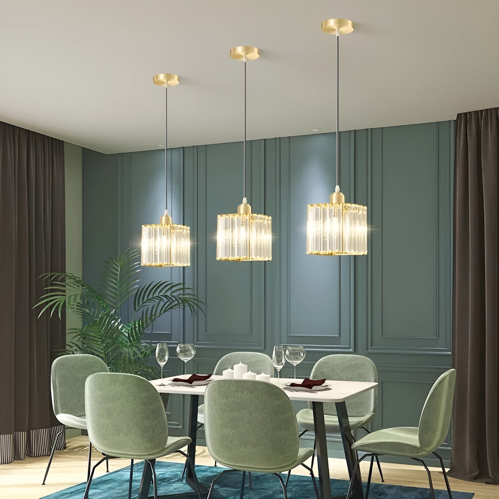 Elegante K9 Kristall Pendelleuchte – BrilliantGlow Licht