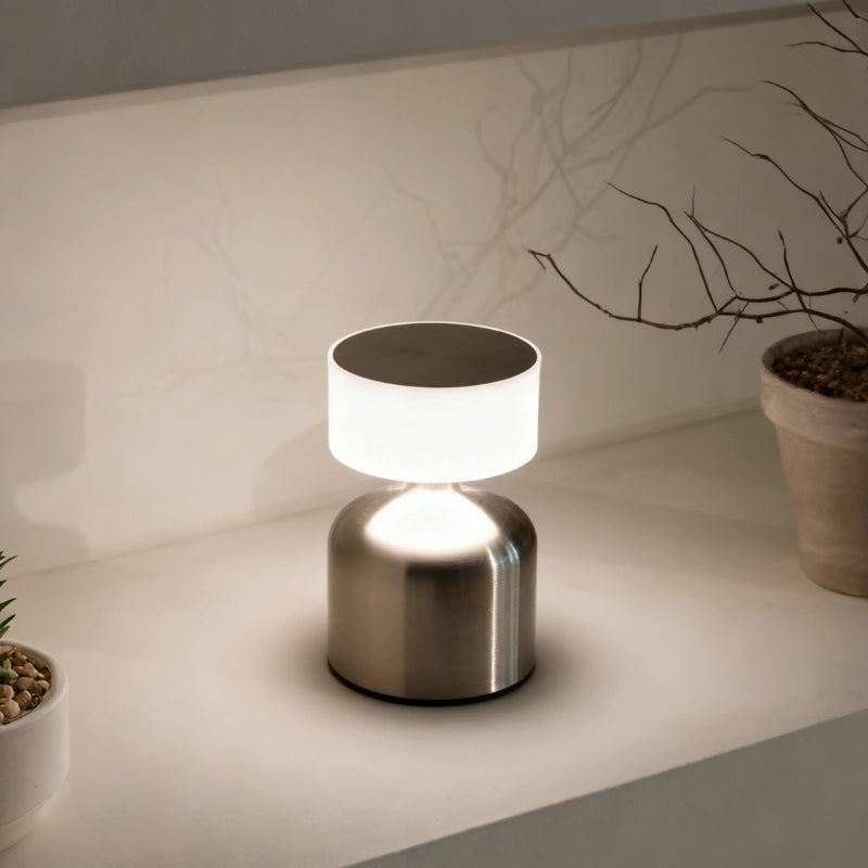 Elegante Tischlampe aus Schmiedeeisen – Dimmbare und Wiederaufladbare Beleuchtung