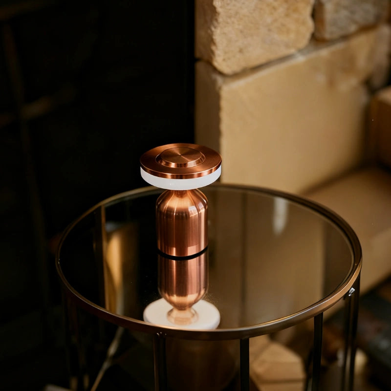 Elegante Tischlampe aus Schmiedeeisen – Dimmbare und Wiederaufladbare Beleuchtung
