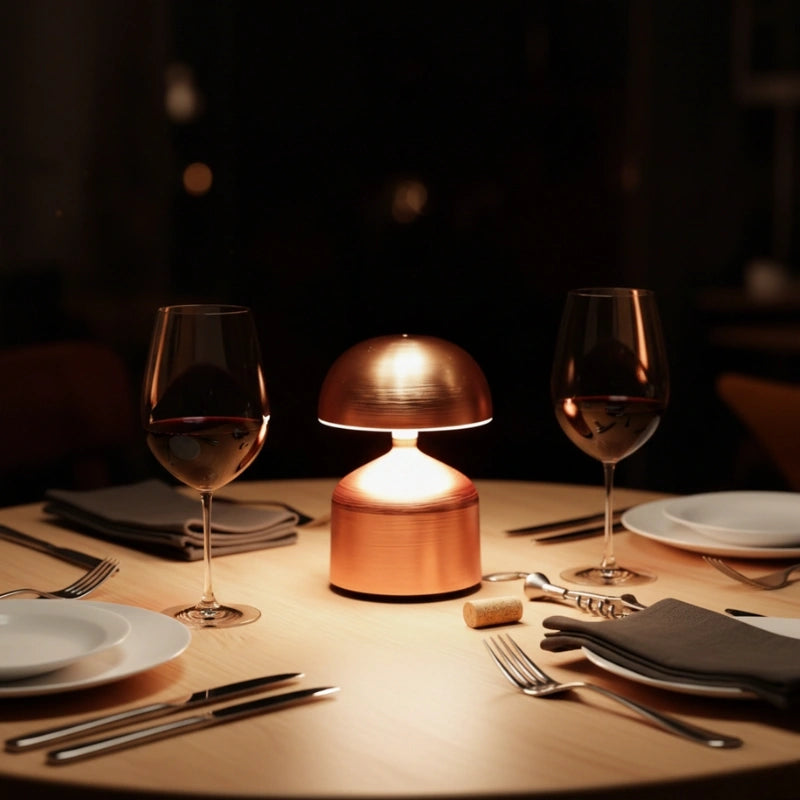 Elegante Tischlampe aus Schmiedeeisen – Dimmbare und Wiederaufladbare Beleuchtung