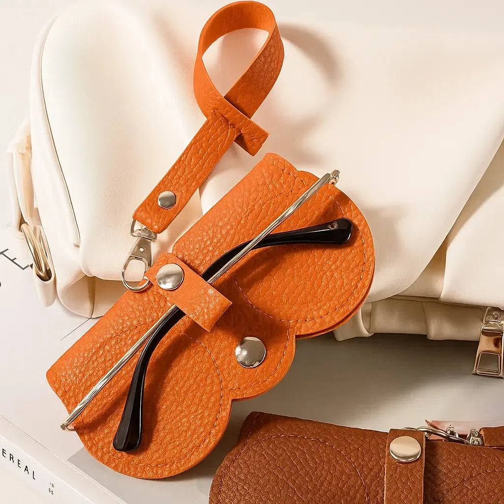 Elegantes Etui aus Kunstleder für Brillen – Ideal für Sonnenbrillen und Lesebrillen