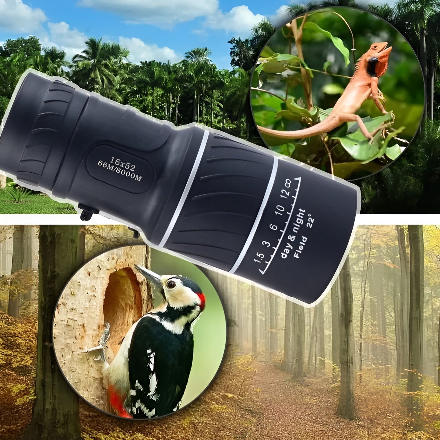 Kompakter Fernrohr | Wetterfest | Reisefernglas für Naturfreunde