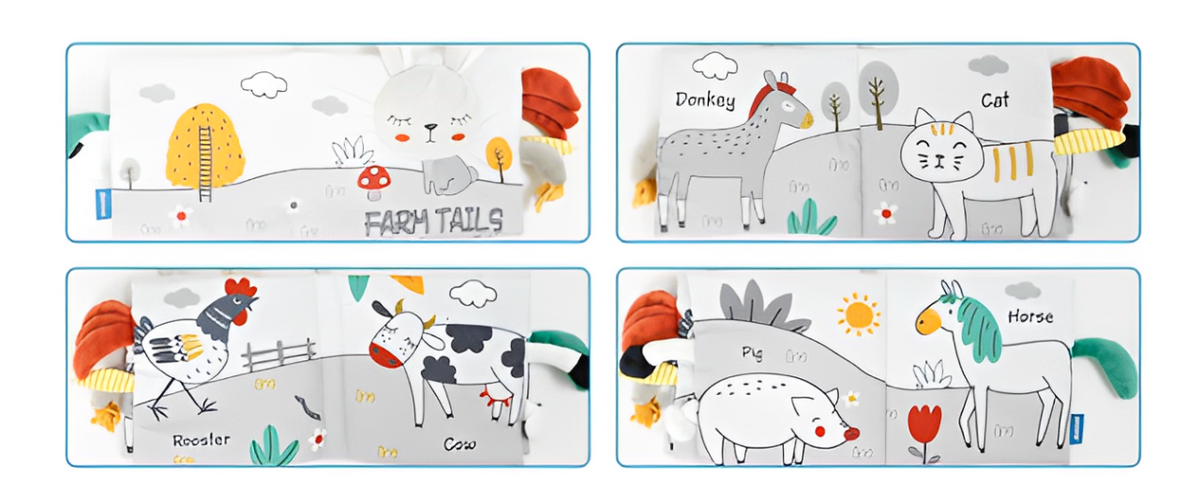 Fascinating Montessori Fabric Book for the Senses