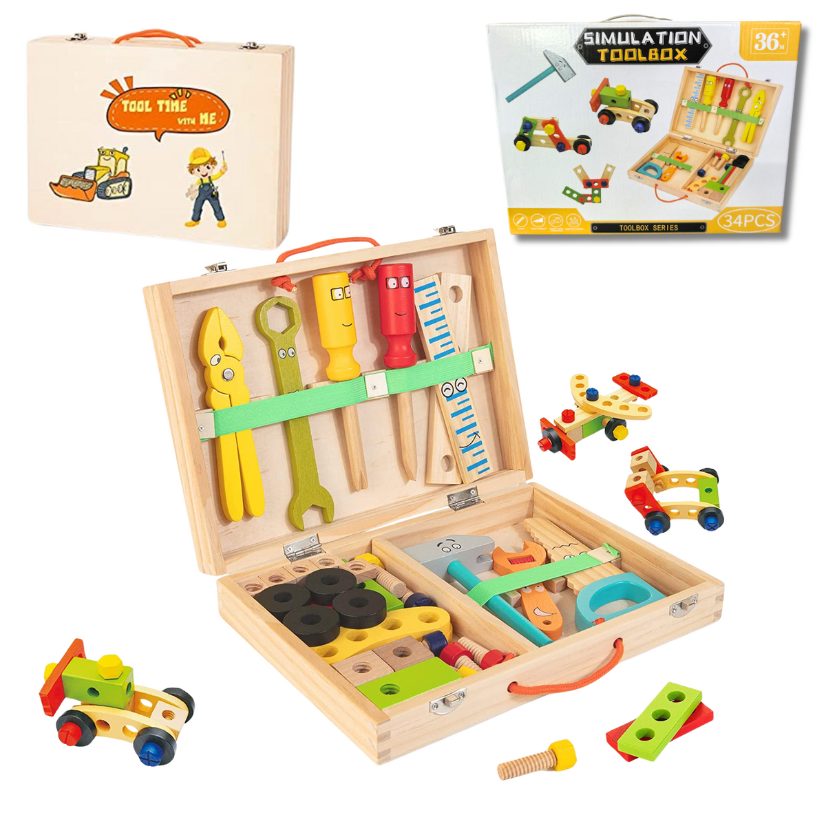 Montessori Wooden Tool Set for Little Craftsmen