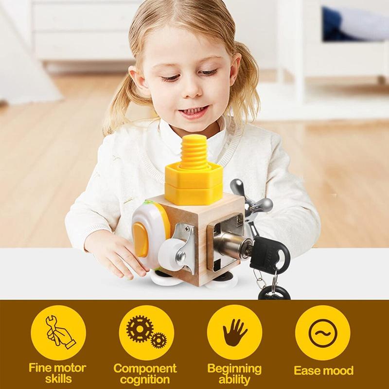 MontessoriFun - Interactive Wooden Play Board for Toddlers