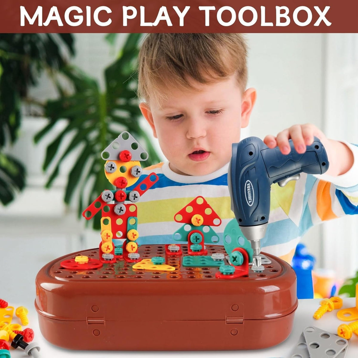 Creativity-Enhancing Montessori Mosaic Drill Set
