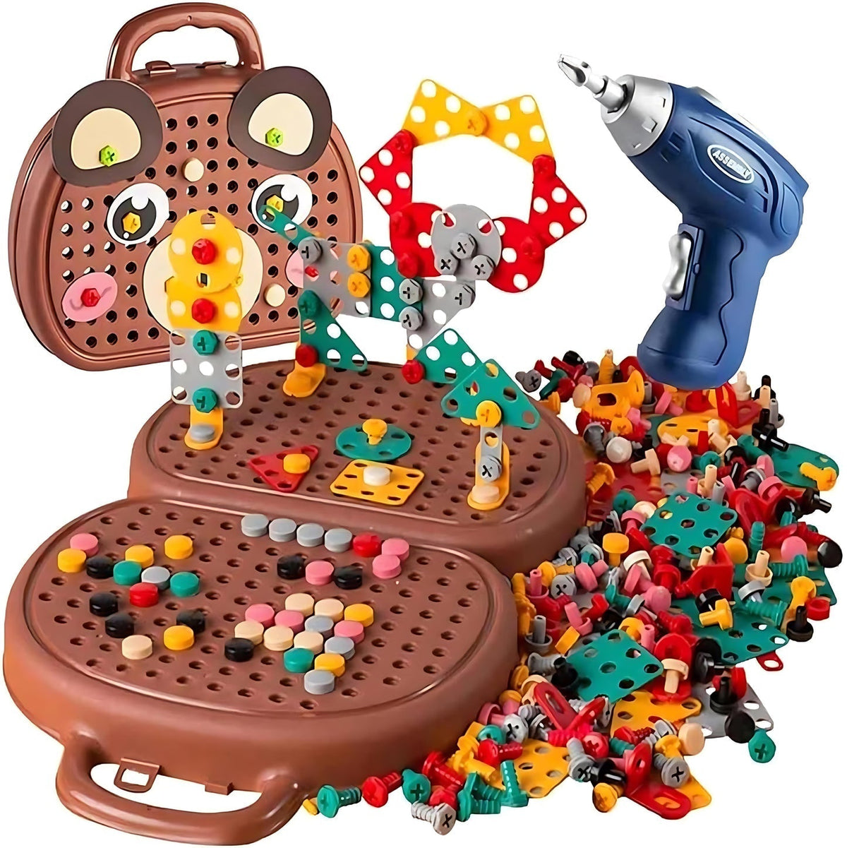 Creativity-Enhancing Montessori Mosaic Drill Set