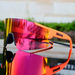 Sportsonnenbrille mit UV-Schutz – Aerodynamische Fahrradbrille mit wechselbarem Rahmen