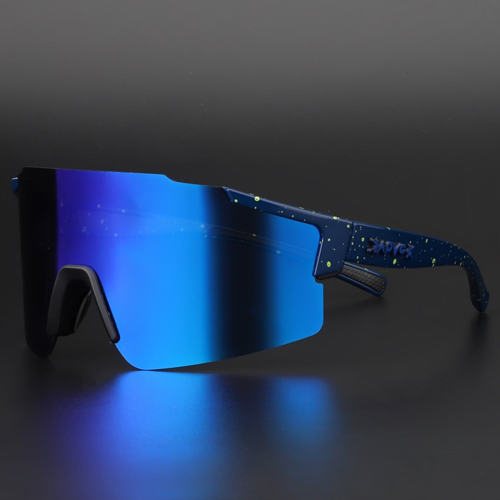 Sportsonnenbrille mit UV-Schutz – Aerodynamische Fahrradbrille mit wechselbarem Rahmen