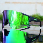 Sportsonnenbrille mit UV-Schutz – Aerodynamische Fahrradbrille mit wechselbarem Rahmen