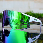 Sportsonnenbrille mit UV-Schutz – Aerodynamische Fahrradbrille mit wechselbarem Rahmen
