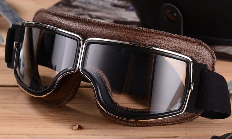Stilvolle Motorradbrille | UV-Schutz | Stoßfest & Verstellbar